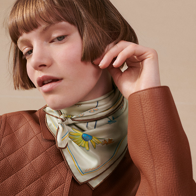 I Like Flowers scarf 70 - Grey | Hermès Macau SAR